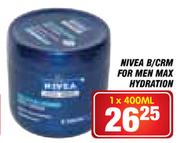 Nivea B/Crm For Men Max Hydration-1 x 400ml