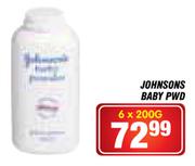 Johnsons Baby PWD-6 x 200g