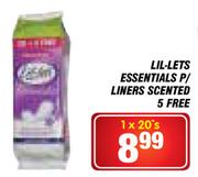 Lil-Lets Essentials P/Liners Scented 5 Free-1 x 20's