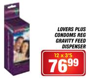 Lovers Plus Condoms Reg Gravity Feed Dispenser-12 x 3's