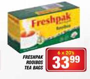 Freshpak Rooibos Tea Bags-6 x 20's