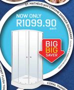 ST. Matheus 900 Chrome Shower Quadrant PRSHMCQD900