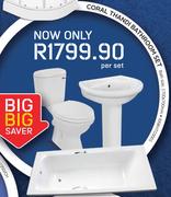 Coral Thandi Bathroom Set 1700x700mm XXWHTC0001-Per Set