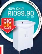 White 550 Cabinet & Basin XXBSHY550W-Per Set