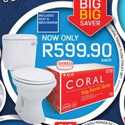 Coral Front Flush Toilet Set BE1WH051N-Each