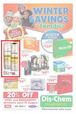 Dischem : Winter Savings (Valid until 10 Aug 2014), page 1