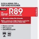 Nokia Asha 210 + Top Dog Voucher-On UChoose Flexi 100