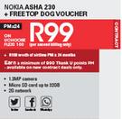 Nokia Asha 230 + FreeTop Dog Voucher-On UChoose Flexi 100