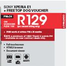 Sony Xperia E1 + FreeTop Dog Voucher-On UChoose Flexi 100