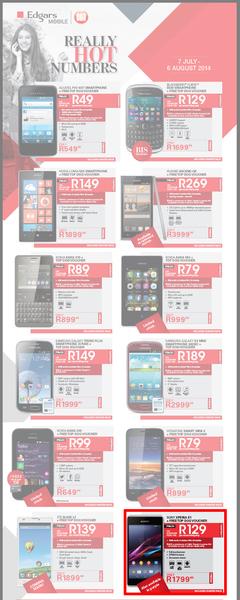 Edgars Mobile : Really Hot Numbers (7 Jul - 6 Aug 2014), page 1