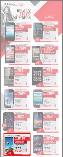 Edgars Mobile : Really Hot Numbers (7 Jul - 6 Aug 2014), page 1