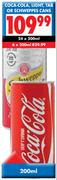 Coca Cola,Light,Tabs Or Schweppes Cans-6x200ml