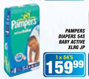 Pampers Diapers 54s Baby Active XLRG JP-1x54's