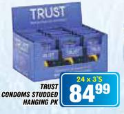 Trust Condoms Studded Hanging PK-24x3's