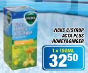 Vicks C/Syrup Acta Plus Honey&Ginger-1x150ml