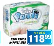 Baby Panda Nappies Med-4x25's