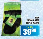 Lily Human Hair Sense Weave-1x1's