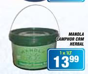 Mandla Camphor Crm Herbal-1x1LT
