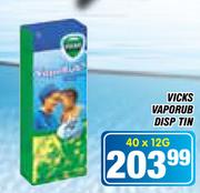 Vicks Vaporub Disp Tin-40x12g