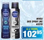 Nivea Deo Spray[M] Asstd-6x150ml