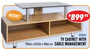TV Cabinet With Cable Management 120x53.5x40Cm AVS643