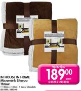 In House In Home Micromink Sherpa Throw-150x180cm
