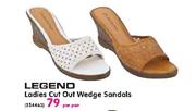 Legend Ladies Cut Out Wedge Sandals-Per Pair
