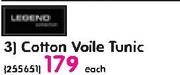 Legend Cotton Voile Tunic-Each