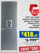 Defy 360L(Gross Capacity) Metallic Combi Fridge With Water Dispenser
