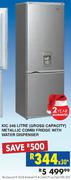 KIC 346L(Gross Capacity) Metallic Combi Fridge With Water Dispenser