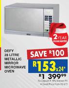 Defy 28L Metallic Mirror Microwave Oven