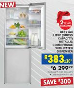 Defy 328L(Gross Capacity) Metallic Combi Fridge With Water Dispenser