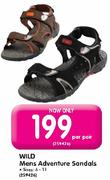 Wild Mens Adventure Sandals (Sizes: 6-11)-Per Pair