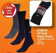 Legend 10 Pack Mens Socks-Per Pack