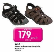 Wild Mens Adventure Sandals (Sizes: 6-11)-Per Pair