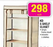 KD 5 Shelf Closet-Each