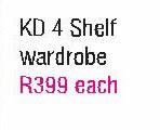 KD 4 Shelf Wardrobe-Each
