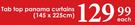 Tab Top Panama Curtains-145x225cm Each