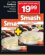 2X104g Cadbury Smash Mash Potato