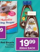 Red Bicycle Topping Assorted-200ml Each