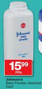 Johnson's Baby Powder Assorted- 200g 