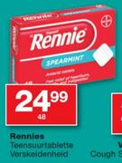 Rennies Teensuurtablette Verskeidenheid - 48's