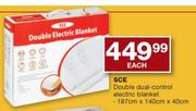 SCE Double Dual-Control 187x140x40cm Electric Blanket