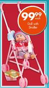Doll With Stroller-Each