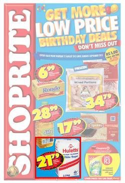 Shoprite Gauteng : Get More Low Price Birthday Deals (22 Aug - 8 Sep 2013), page 1