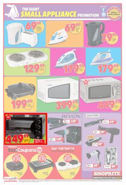 Shoprite Gauteng : The Giant Small Appliance Promotion (22 Aug - 8 Sep 2013), page 1