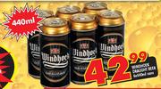 Windhoek Draught Beer-6x440ml Cans