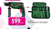 Bosch 650W Compact Drill Plus 39 Piece Accessory Kit-Per Kit