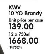 KWV 10 YO Brandy-12x750ml