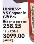 Hennessy V S Cognac In Gift Box-12x750ml